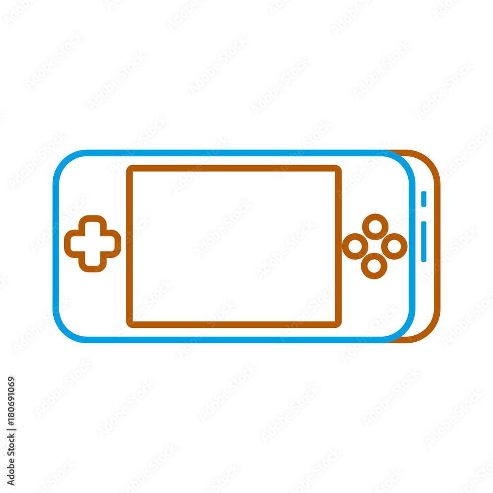 portable video game console gadget technology vector illustration portable video game console gadget technology vector illustration
