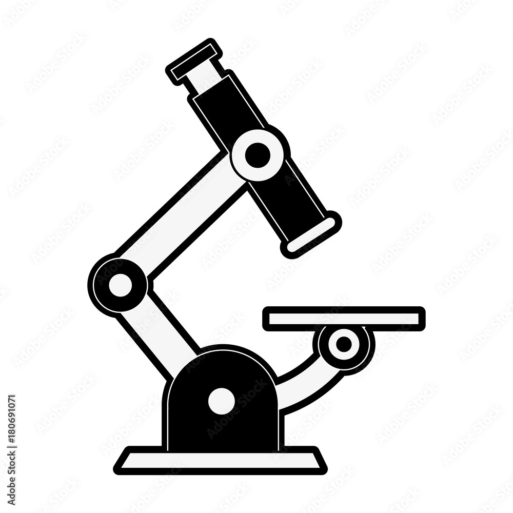 Microscope lab tool icon vector illustration graphic design Microscope lab tool icon vector illustration graphic design