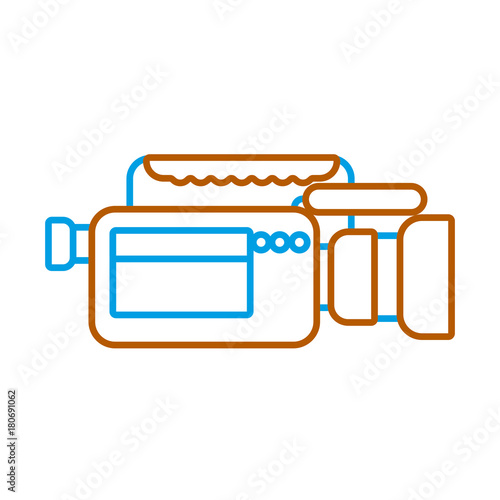 video camera microphone gadget professional equipment vector illustration