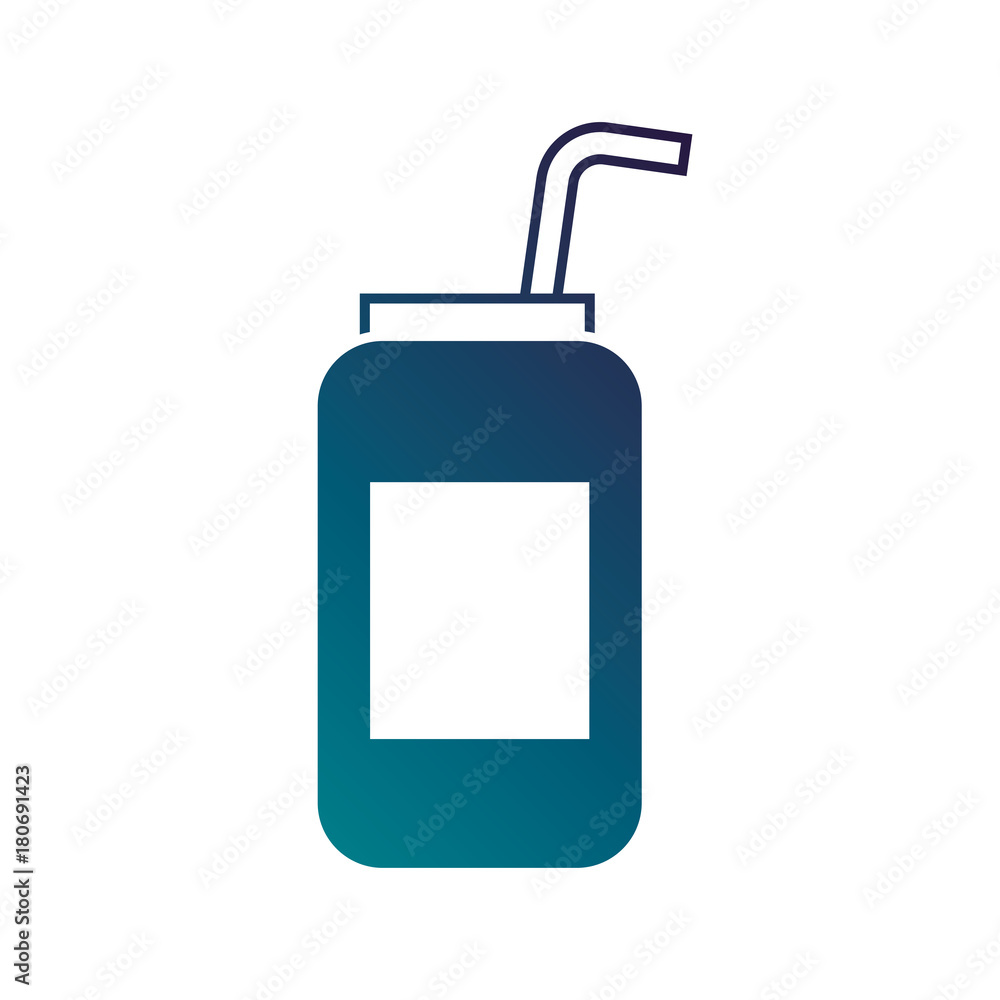 energy drink can with straw concept vector illustration energy drink can with straw concept vector illustration