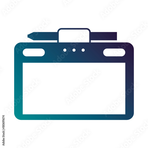 graphic tablet with pen digital work equipment gadget digital vector illustration