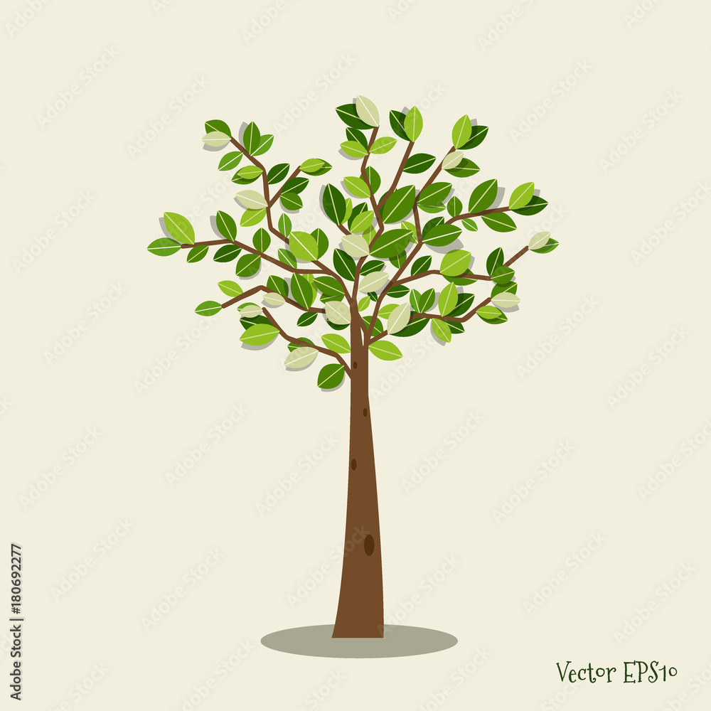 Obraz premium Abstract stylized tree. Vector illustration
