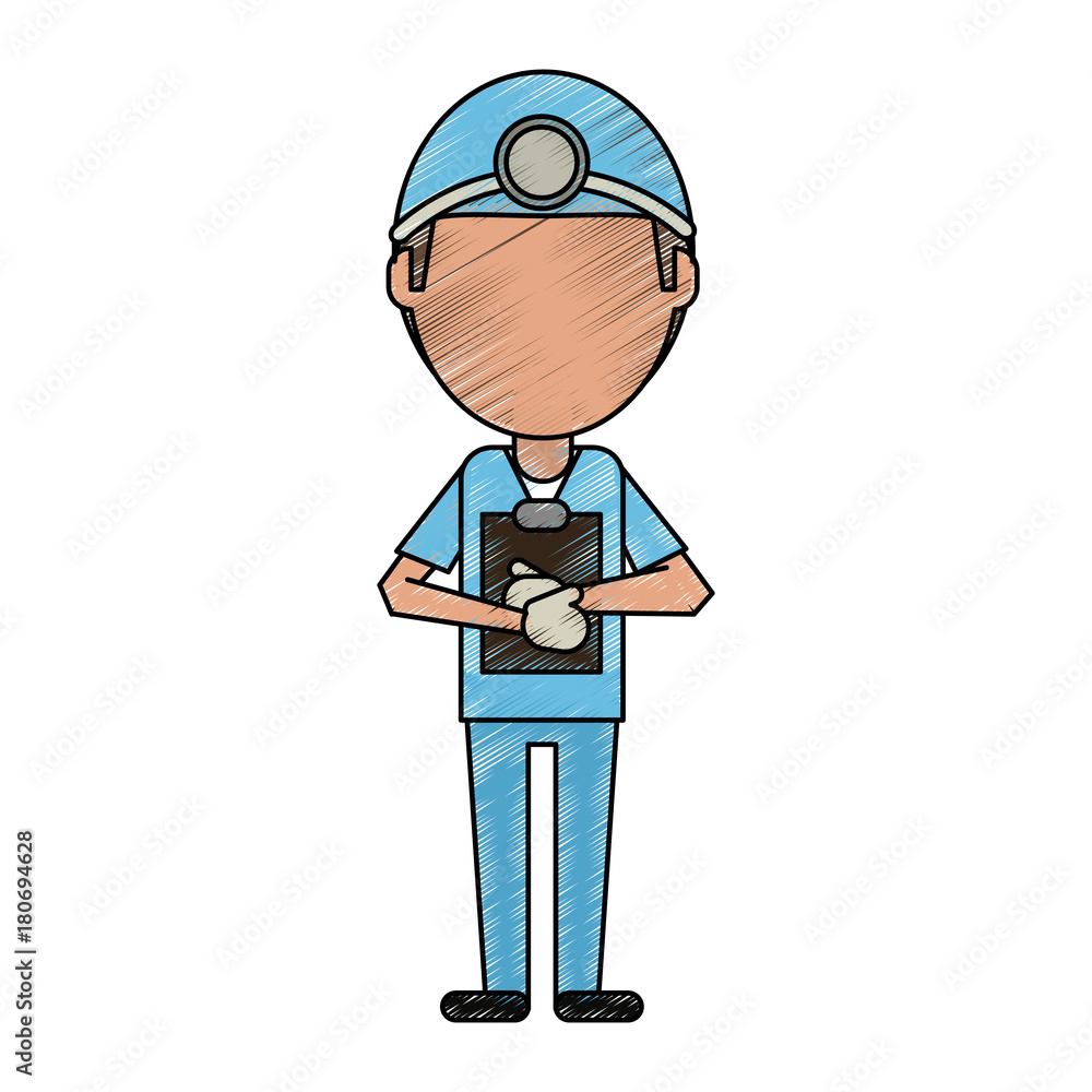 Surgeon faceless avatar icon vector illustration graphic design