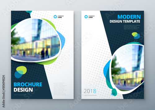 Brochure template layout design. Corporate business annual report, catalog, magazine, flyer mockup. Creative modern bright concept