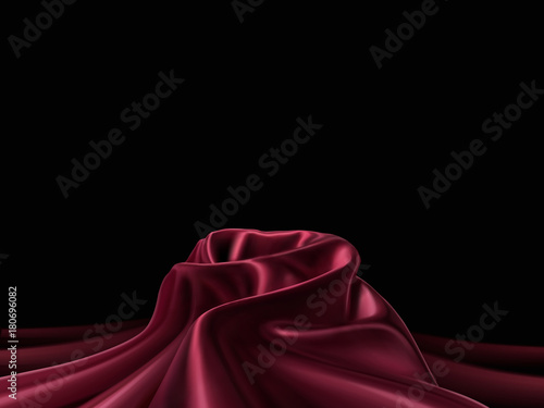 Premium scarlet satin elemens
