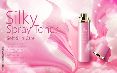 Cosmetic spray ads