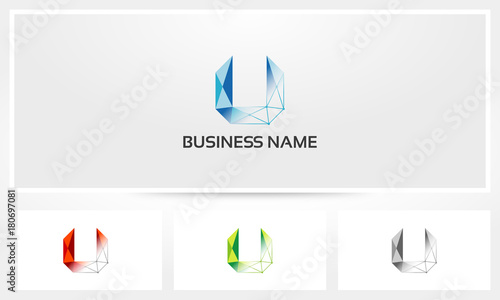 Letter U Alphabet Polygon Mesh Transparent 