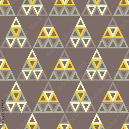 Seamless geometric background with triangular pattern. Polygons. Textile rapport.