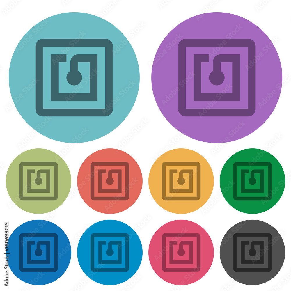 NFC sticker color darker flat icons NFC sticker color darker flat icons
