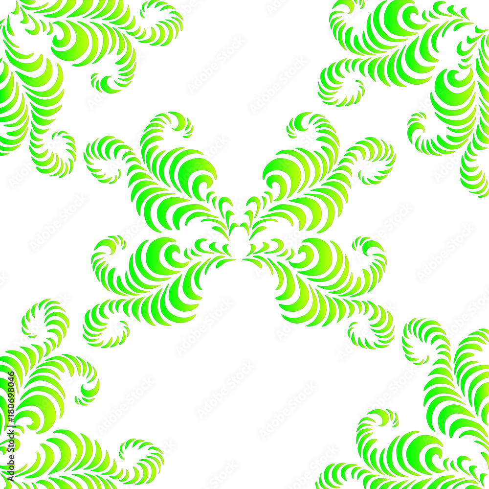 green abstract pattern on a white background green abstract pattern on a white background