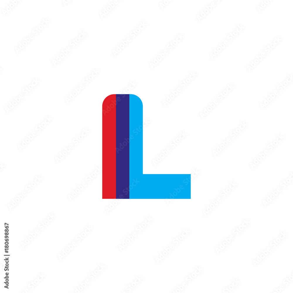 Initial letter IL, overlapping transparent uppercase logo, modern red blue color Initial letter IL, overlapping transparent uppercase logo, modern red blue color