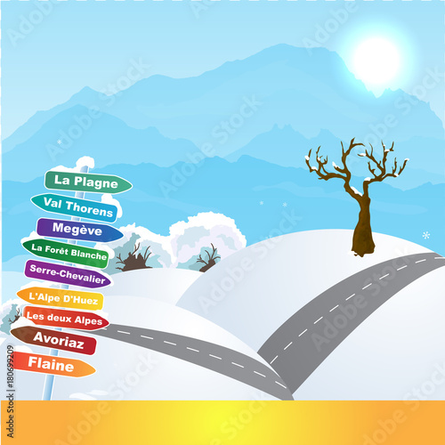 Wintersports in French Alps