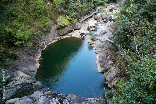 beautiful pond in valley