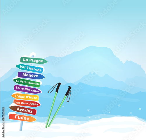 Wintersports in French Alps