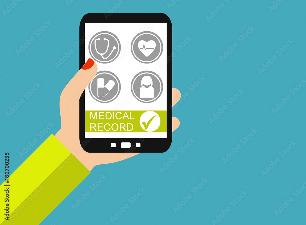 Medical Record auf dem Smartphone Medical Record auf dem Smartphone