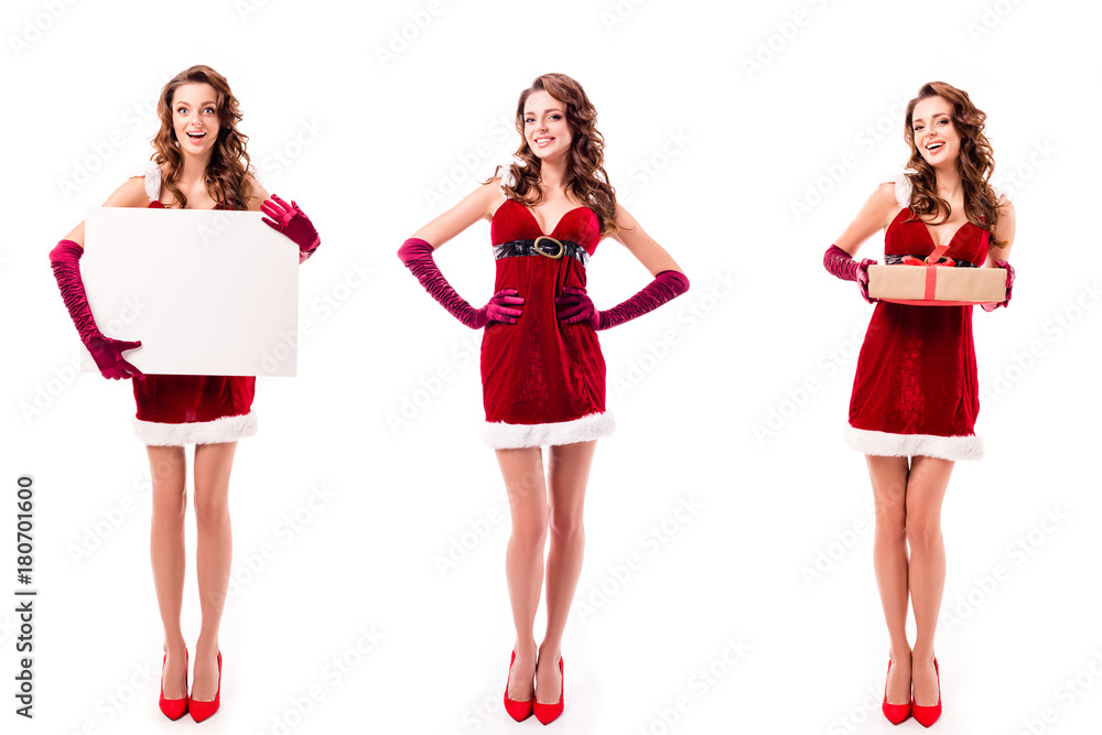 collage with santa girls collage with santa girls