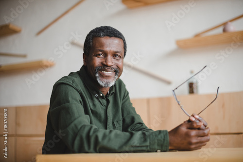 smiling mature man photo
