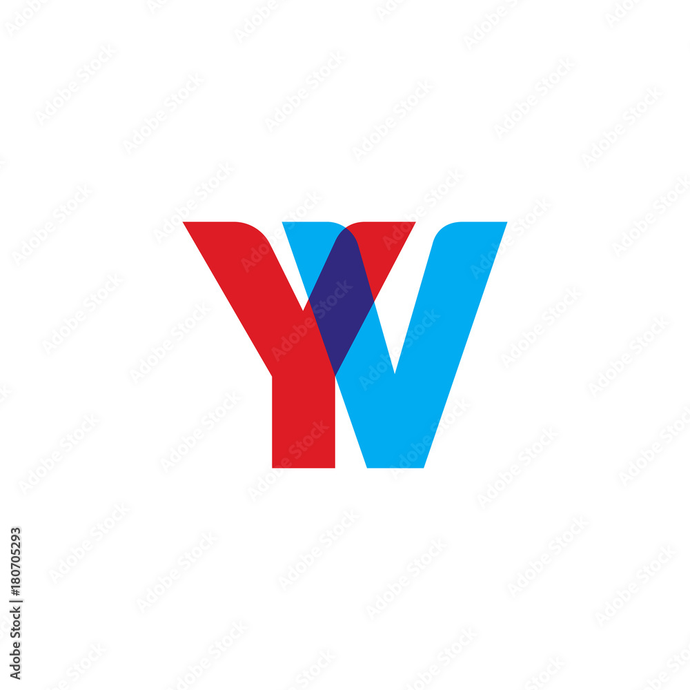 Initial letter YV, overlapping transparent uppercase logo, modern red blue color Initial letter YV, overlapping transparent uppercase logo, modern red blue color