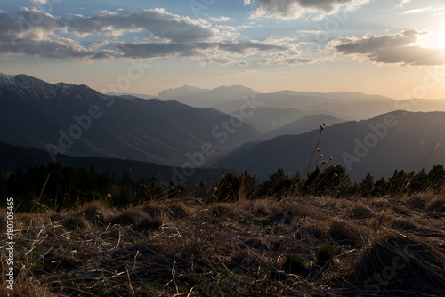 The mountain range of the Big Thach natural park. Adygea