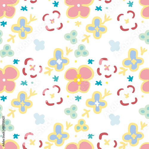 Wallpaper Mural シームレス　パターン　花柄　北欧風 Torontodigital.ca