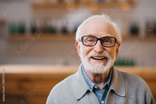 Happy senior man photo
