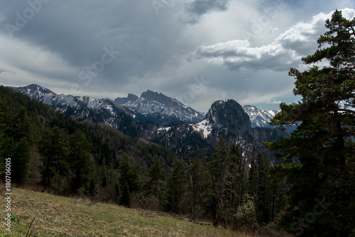 The mountain range of the Big Thach natural park. Adygea © Solomkina Viktoria