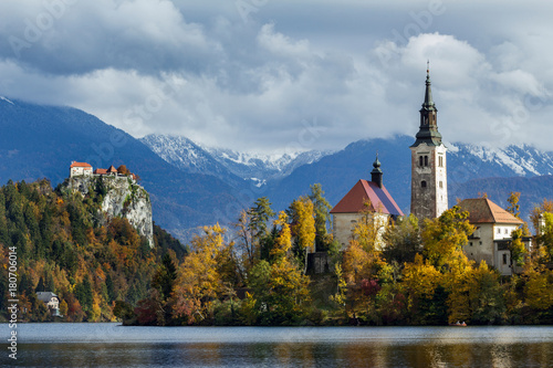 Early autumn morning at lake Bled