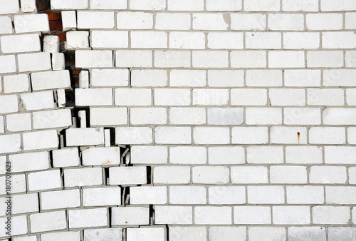 Brick wall with a crack for your design