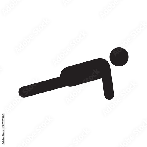 Man doing push up silhouette icon