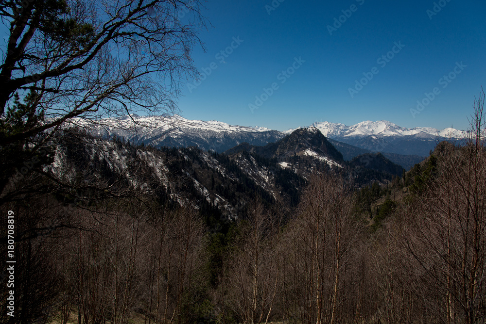 The mountain range of the Big Thach natural park. Adygea The mountain range of the Big Thach natural park. Adygea