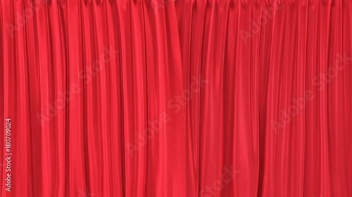 Stage or window textured red curtains realistic 3D animation, chroma key and alpha matte are included