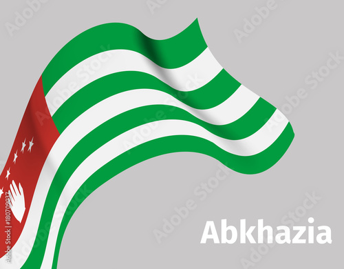 Background with Abkhazia wavy flag