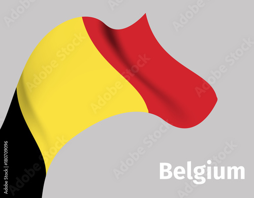 Background with Belgium wavy flag photo