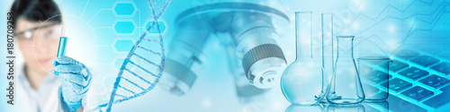 chemical and genetic research abstract concept