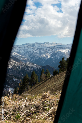 The mountain range of the Big Thach natural park. Adygea