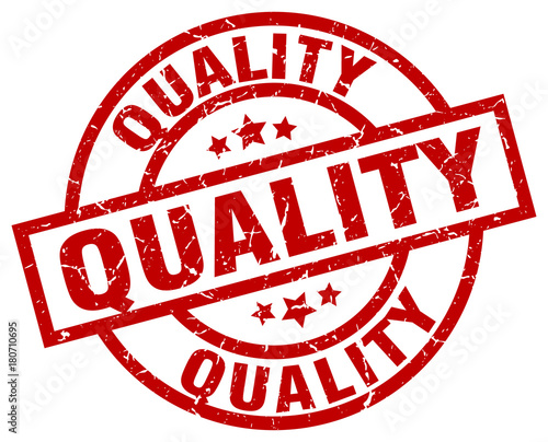 quality round red grunge stamp
