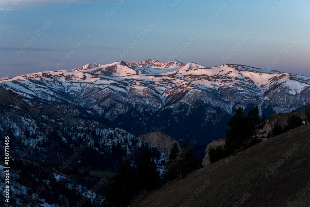 The mountain range of the Big Thach natural park. Adygea