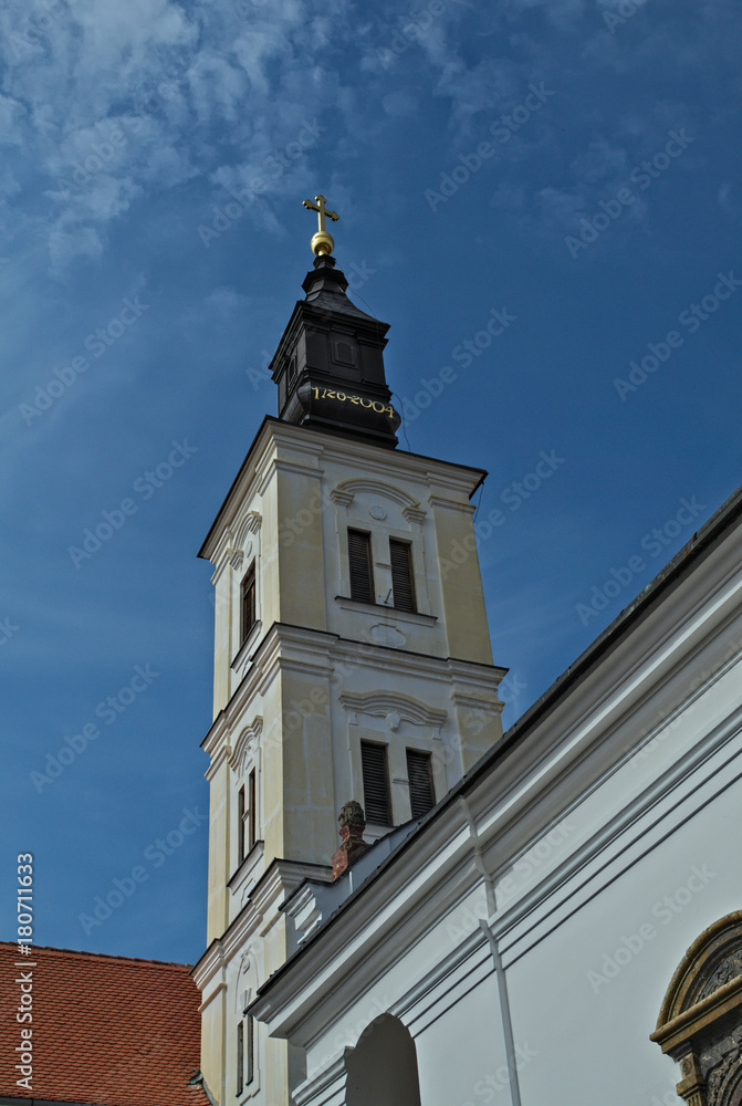 Tower of main church in monastery Krusedol, Serbia