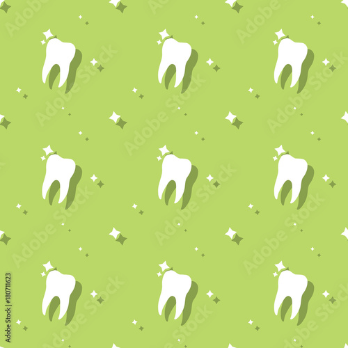 Dentist Molar Tooth Hygiene Seamless Pattern