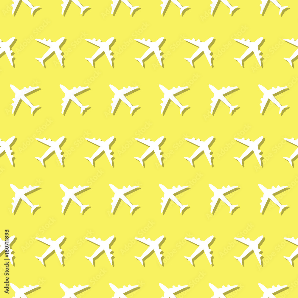 Airplane Commercial Aviation Seamless Symbol Pattern Airplane Commercial Aviation Seamless Symbol Pattern