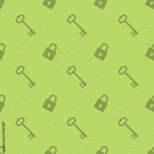 Key And Lock Seamless Pattern Silhouette Background