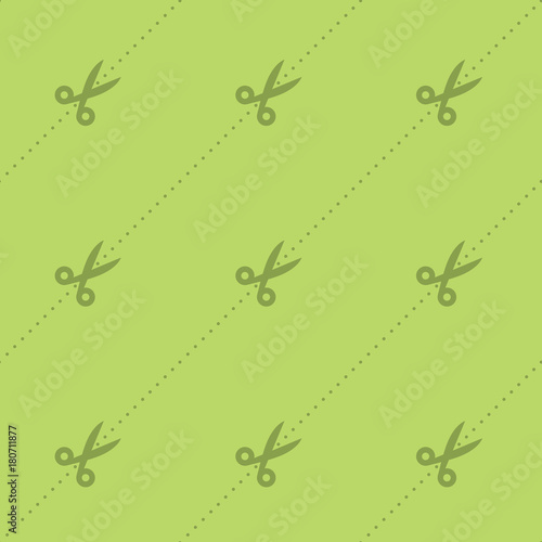 Scissors And Dots Barber Accessory Seamless Silhouette Background