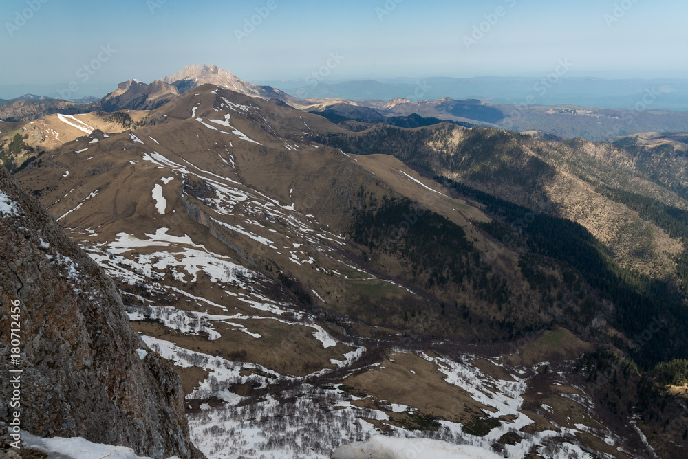 The mountain range of the Big Thach natural park. Adygea