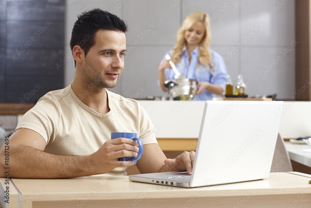 Young couple at home Young couple at home