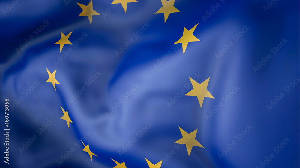 waving flag European Union waving flag European Union