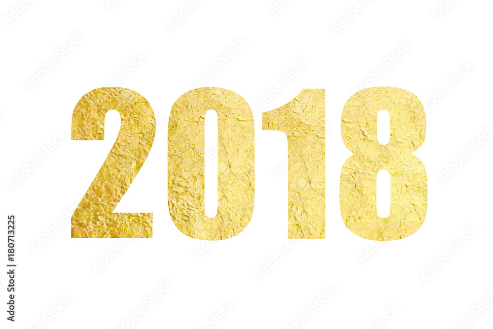 Happy New Year 2018. Gold Numbers Design of greeting card. Happy New Year 2018. Gold Numbers Design of greeting card.