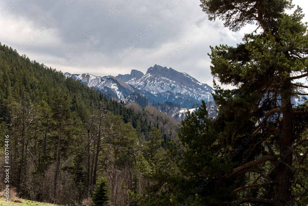The mountain range of the Big Thach natural park. Adygea The mountain range of the Big Thach natural park. Adygea