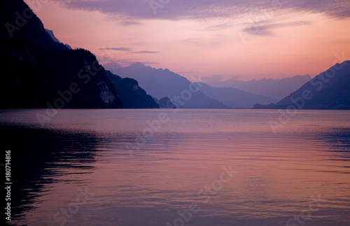 sunset in brienz