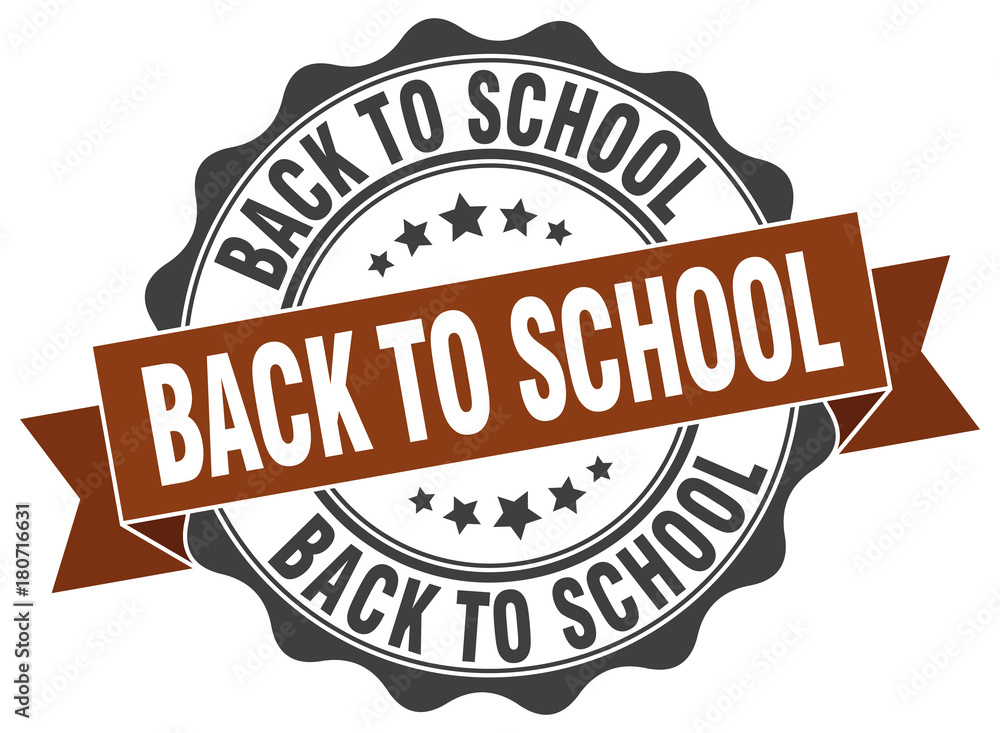Fototapeta premium back to school stamp. sign. seal