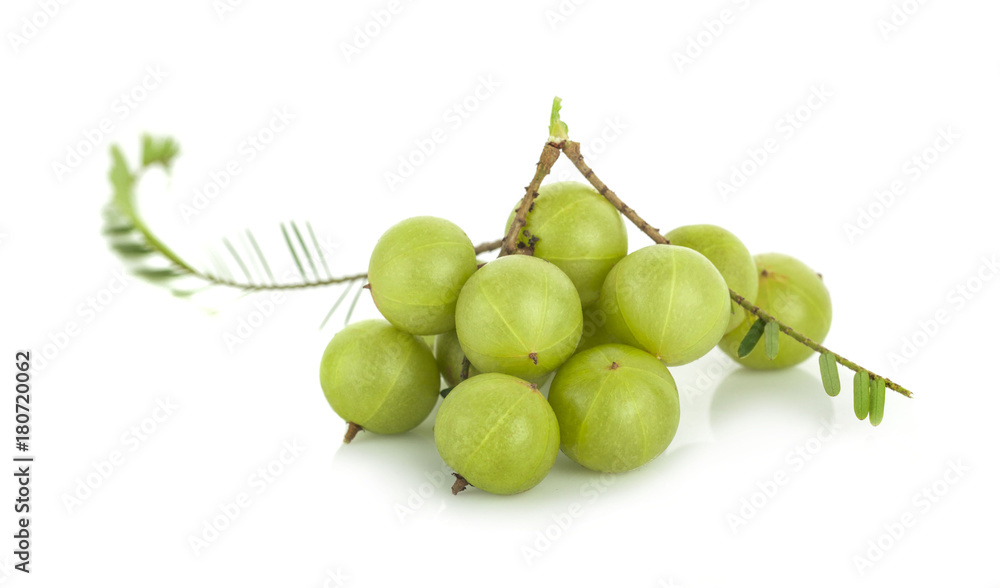 Indian gooseberry isolated on white background Indian gooseberry isolated on white background